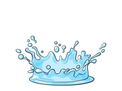 vector water drop, blot cartoon. Isolated illustration on a white background. Sweet splashes, smudges element